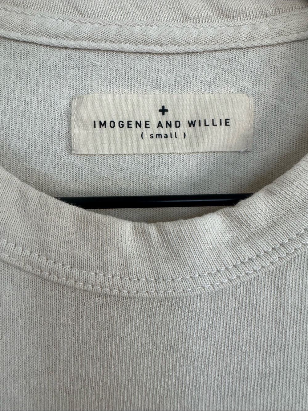 Imogene + Willie Heart Graphic Tee Small Cream Red Made In USA 100% Cotton - Picture 5 of 10